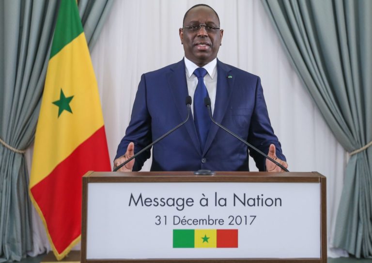 Message de fin d’année 2017 du président Macky Sall