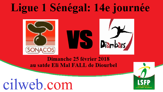 14e journée championnat du Sénégal: Sonacos-Diambars en attraction