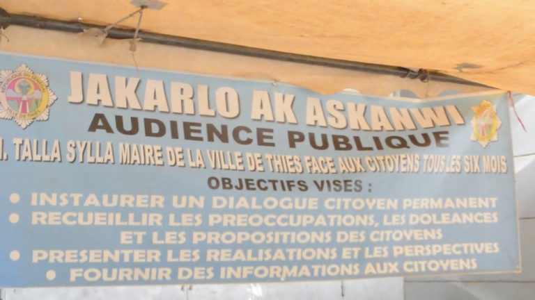 Audience publique 10 ixième édition, Le discours du maire Talla Sylla