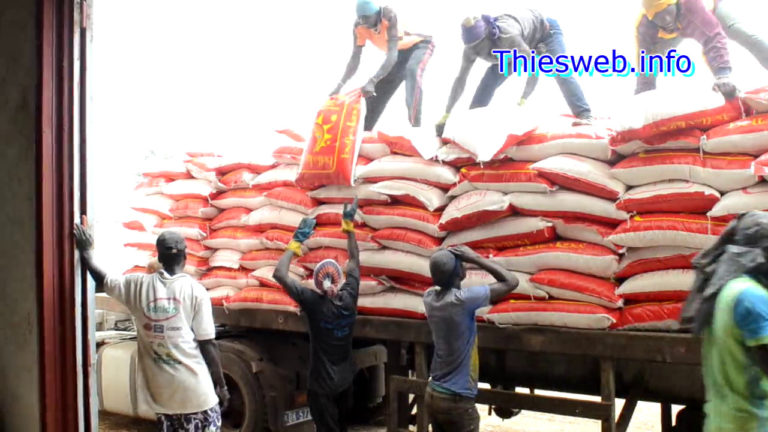Aide Alimentaire de l’Etat, Thiès reçoit 450 tonnes de riz sur 10 889 tonnes