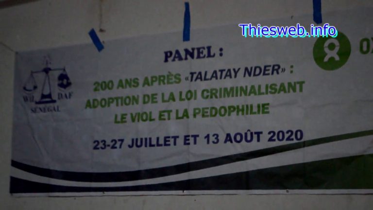 200 ans aprés Nder, Le wildaf suscite la réflexion autour de l’adoption de la loi criminalisant le viol et la pédophilie