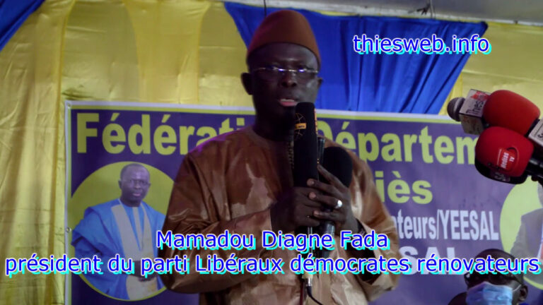 Mamadou Diagne Fada à Thiès, Les élections du 23 janvier 2022 sont certes locales mais aussi nationales