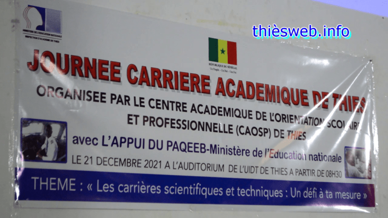 Journée carrière académique , Le CAOSP de Thiès incite  les élèves filles à faire carrière dans les séries scientifiques