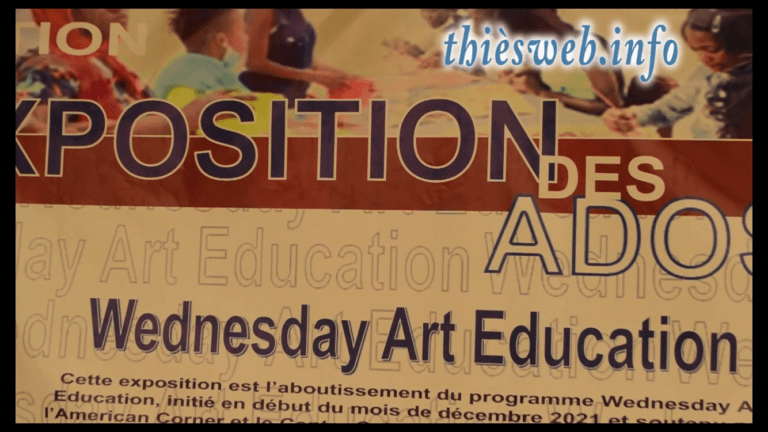 Expo des Ados  de la biennale off, L ‘American corner et le centre culturel de Thiès permettent aux enfants de participer à la biennale de Dakar