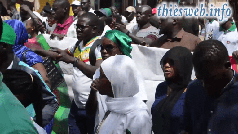 Marche Yéwwi Askan wi thiès, Voici la mobilisation et les discours des leaders