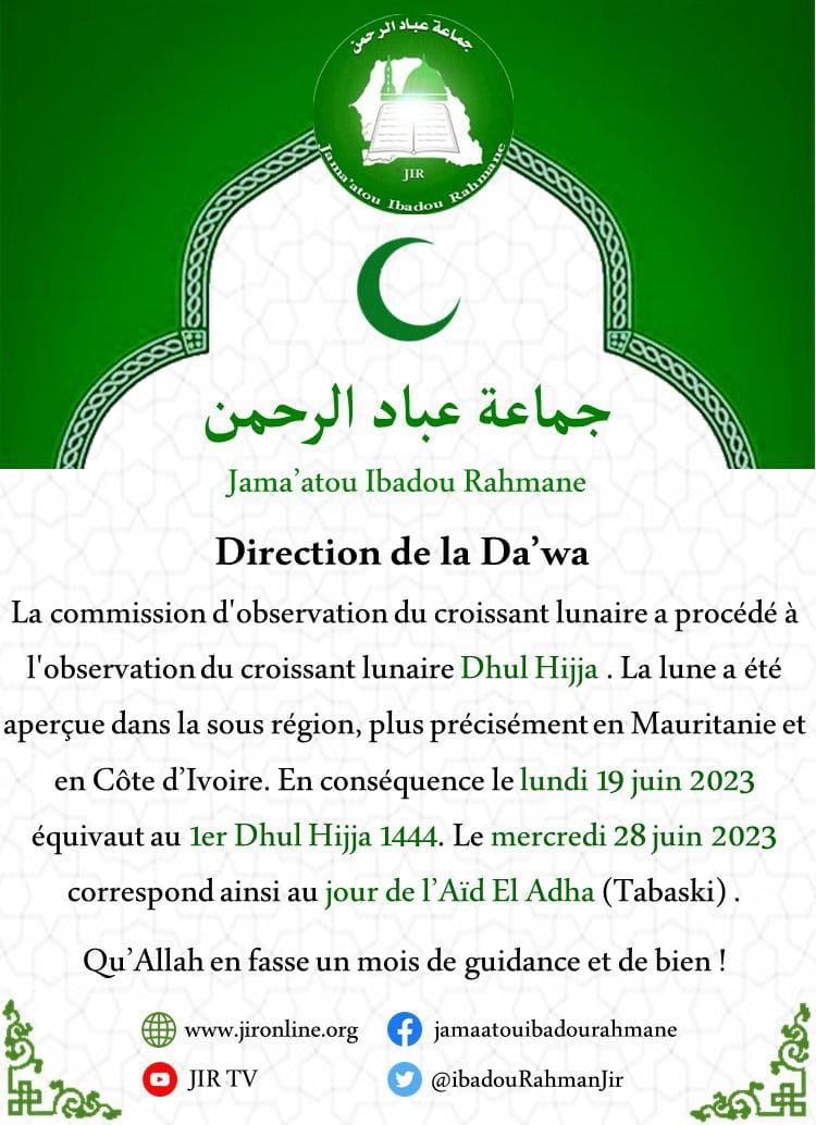 Prière Tabaski 2023 Centre Bilal et sermon de  l’imam Dr Talla Mbengue